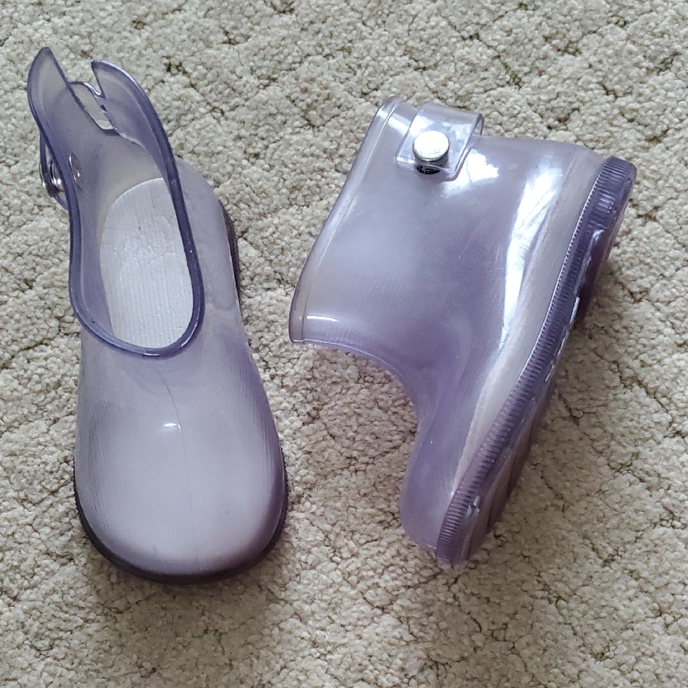 Baby Love Translucent Rain Boots toddler Size 6/7 Made In Brazil